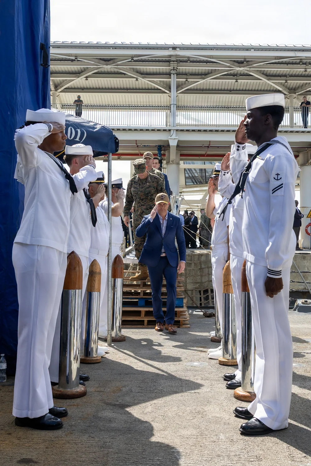 Pete Hegseth durante una visita al USS Gridley en Panamá el 13 de agosto de 2026